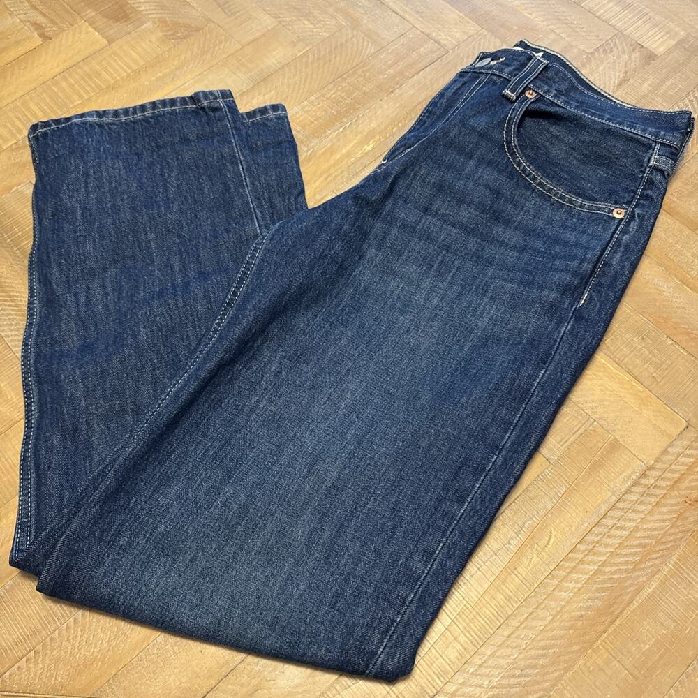 Levi's Low Pro Straight Leg Jeans Womens 27 High Rise Blue Jeans Y2K Baggy Denim